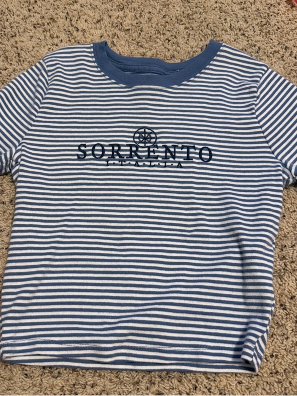Hollister Blue & White Striped Sorrento Kids Tee